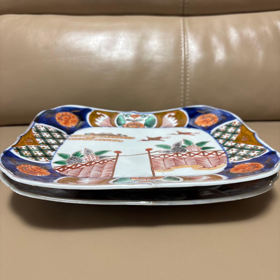 古伊万里 金彩色絵隅入長角皿 骨董 2客 - メルカリ