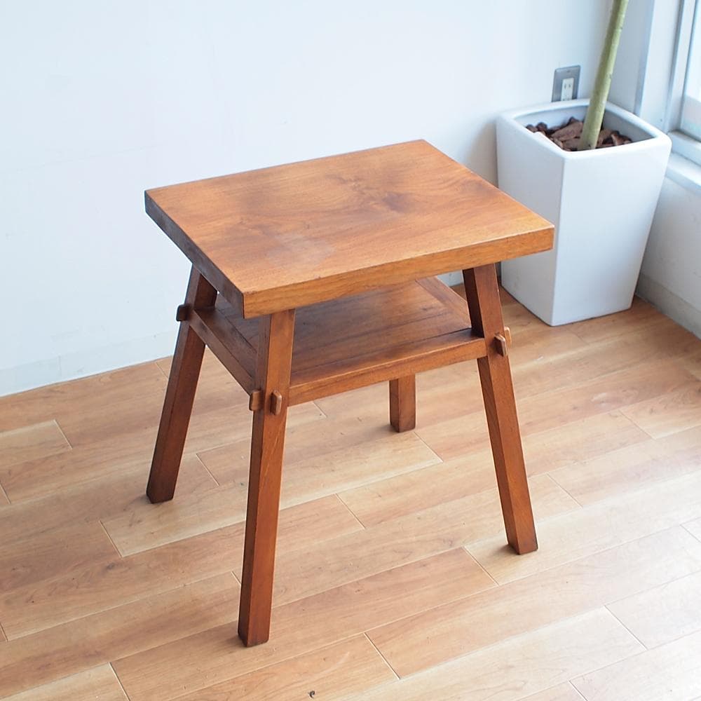 古家具 無垢材サイドテーブル レトロ アンティーク 古民家