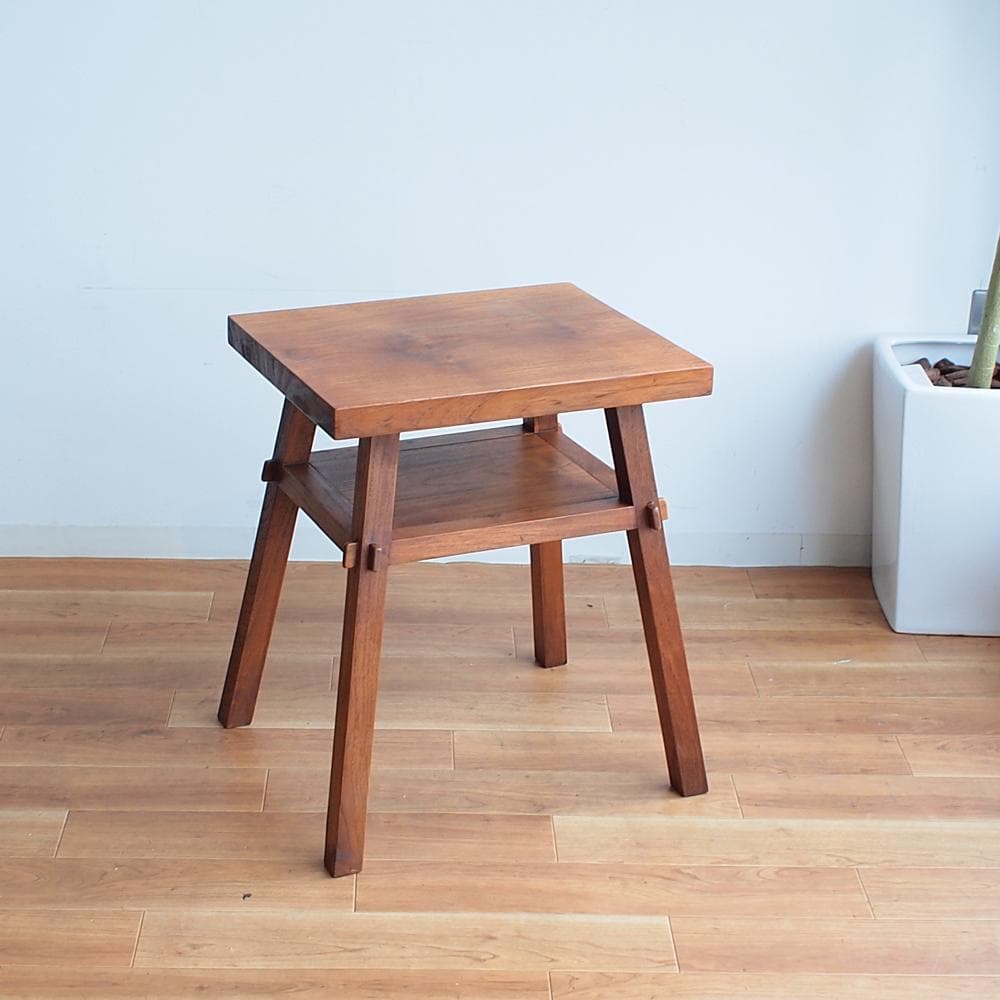 古家具 無垢材サイドテーブル レトロ アンティーク 古民家