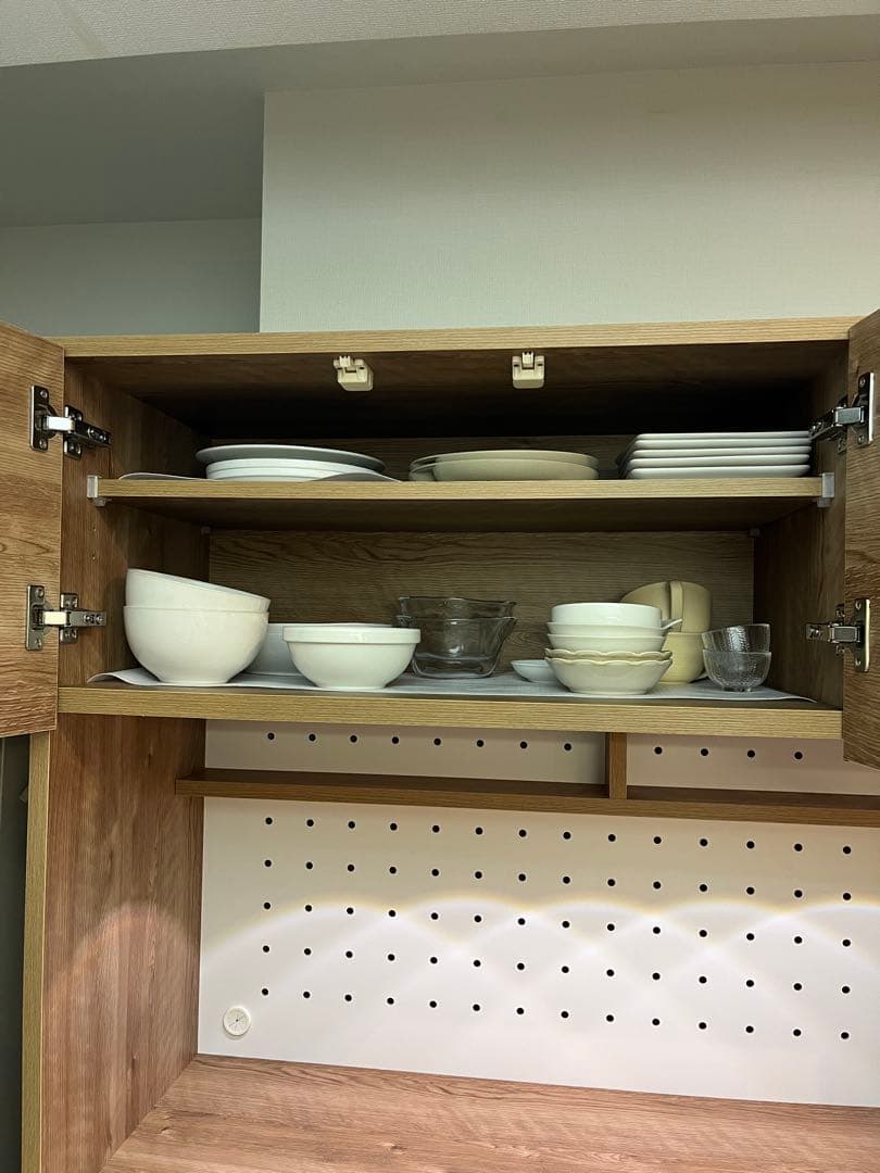 【送料込】LOWYA木目調食器棚