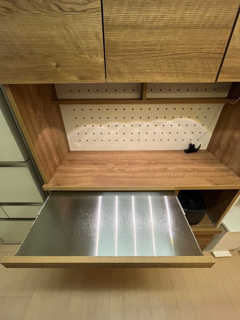 【送料込】LOWYA木目調食器棚