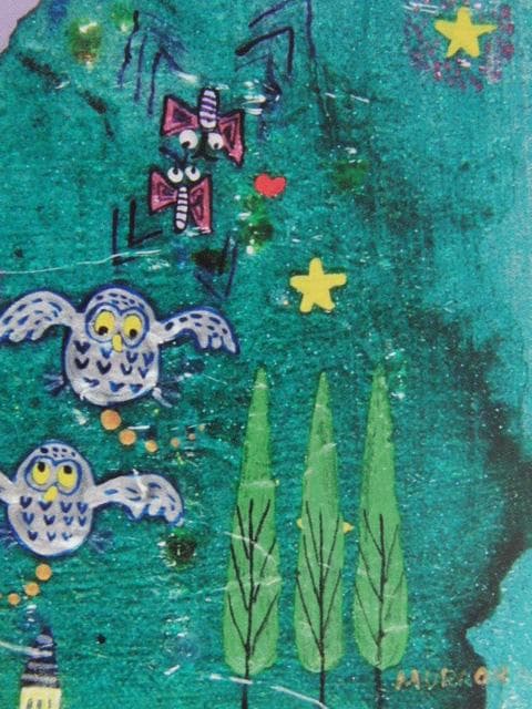 村岡顕美、夢図、希少な画集より、新品高級額・額装付、状態良好