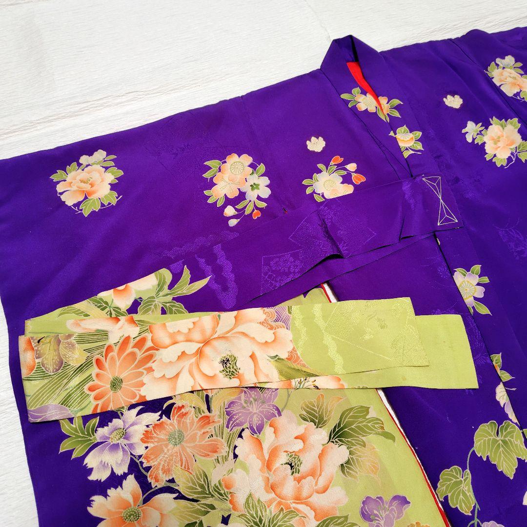 七五三　大正ロマン　アンティーク着物　縮緬