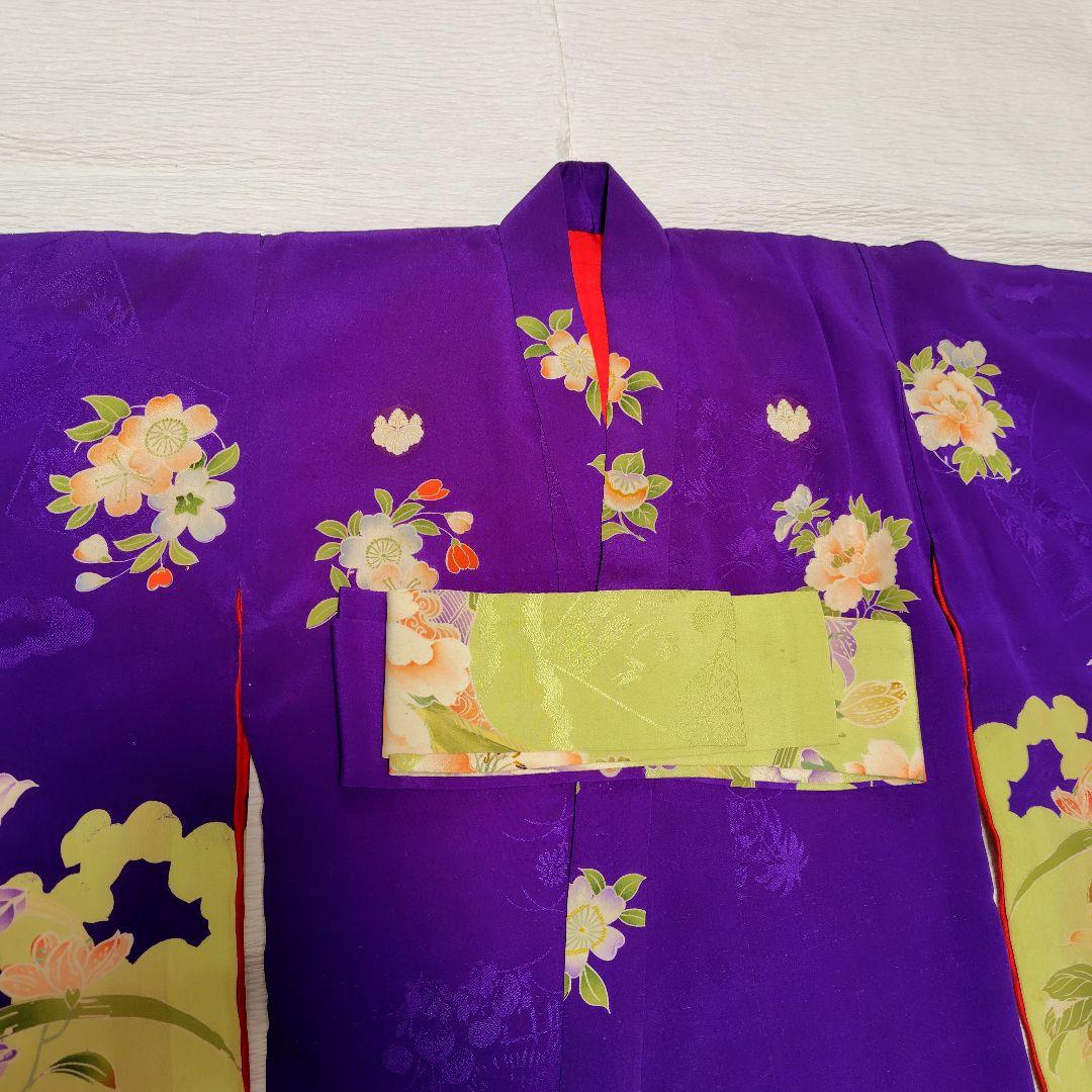 七五三　大正ロマン　アンティーク着物　縮緬