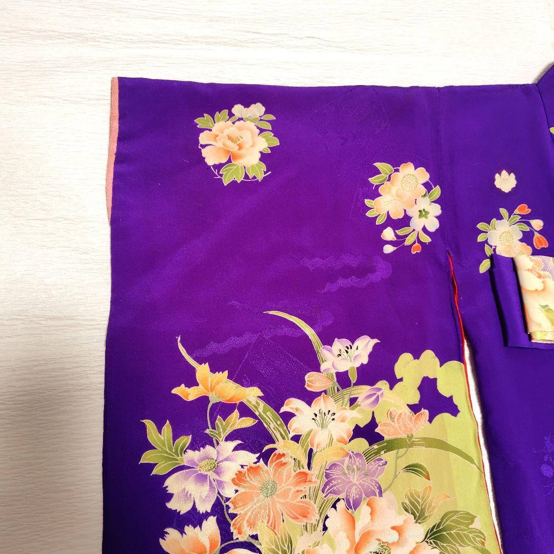 七五三　大正ロマン　アンティーク着物　縮緬