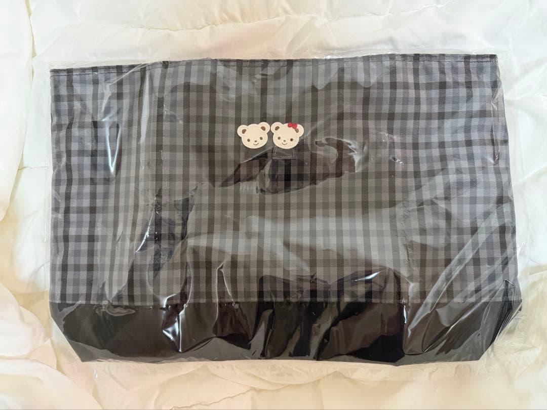 新品未開封】ファミリア レッスン バッグ チェック 黒 ギンガム