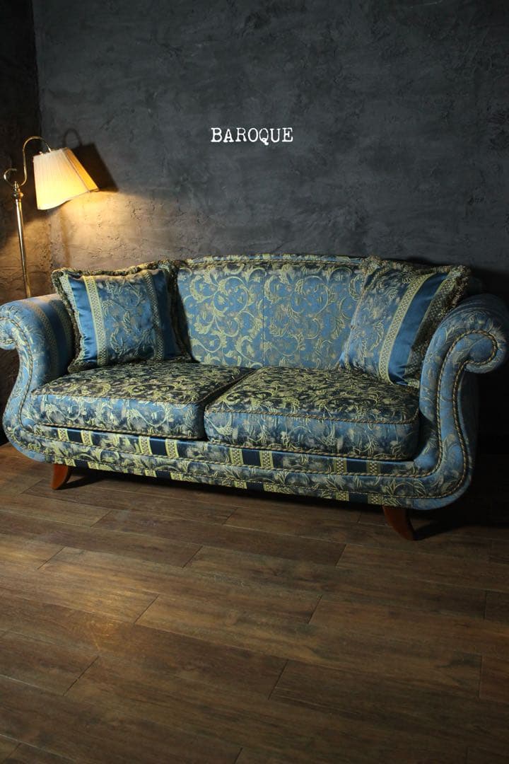 首都圏送無料〜イタリア バロック 伝統芸術デザイン60万 輸入ソファ クラシック