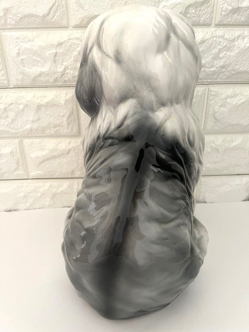 犬の置物　陶器　イタリア製　オールド.イングリッシュ.シープドッグ