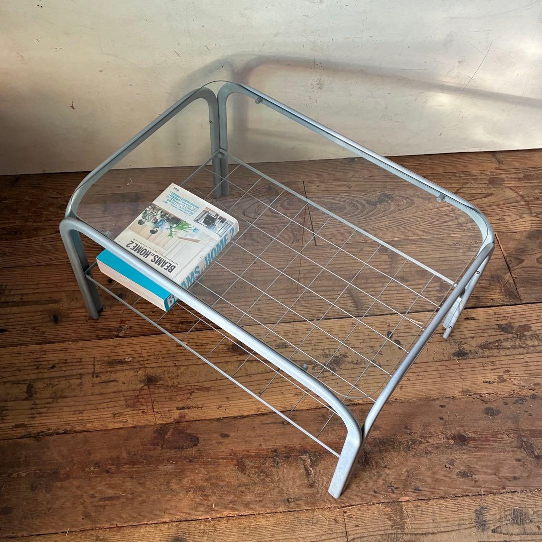 ガラス センターテーブル ミッドセンチュリー スペースエイジ