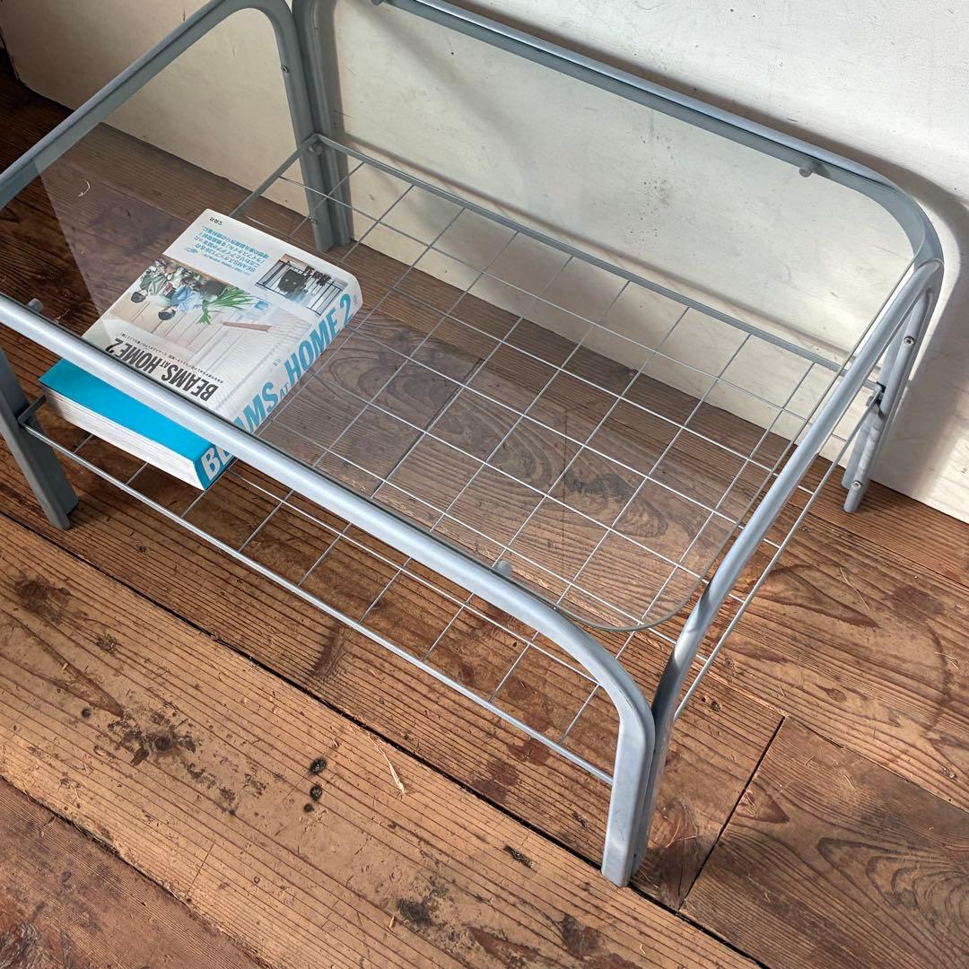 ガラス センターテーブル ミッドセンチュリー スペースエイジ