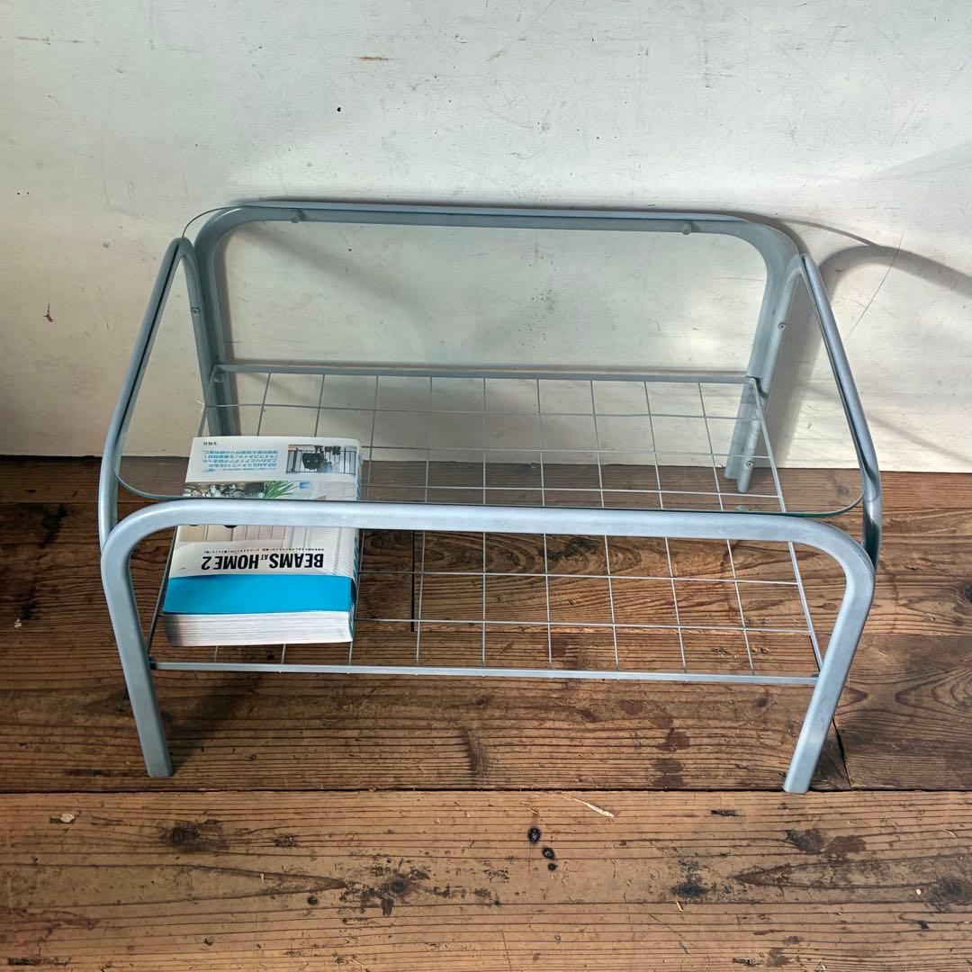 ガラス センターテーブル ミッドセンチュリー スペースエイジ