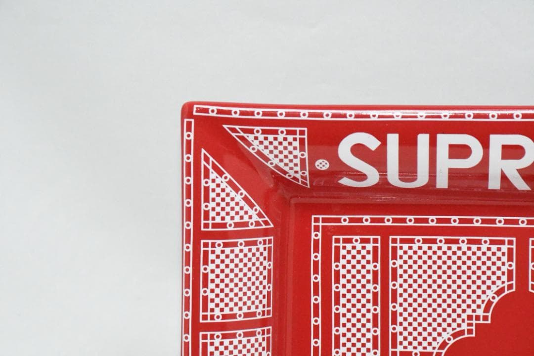 【ユン】エルメス 灰皿 SUPREME 赤 トレイ 皿 食器 Hermes