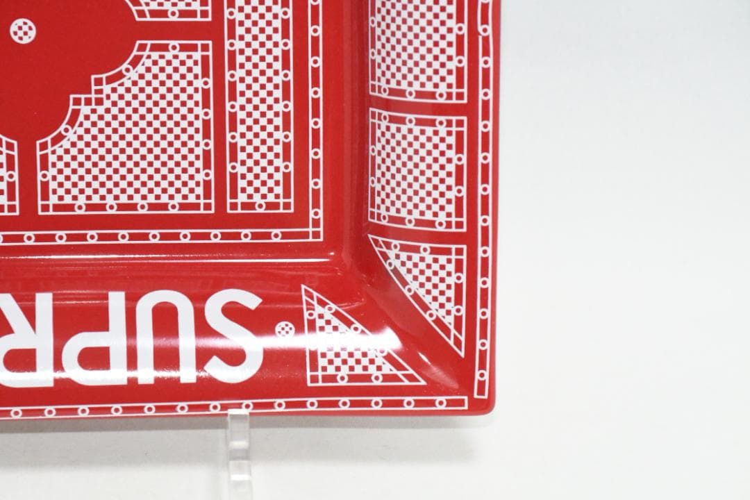 【ユン】エルメス 灰皿 SUPREME 赤 トレイ 皿 食器 Hermes