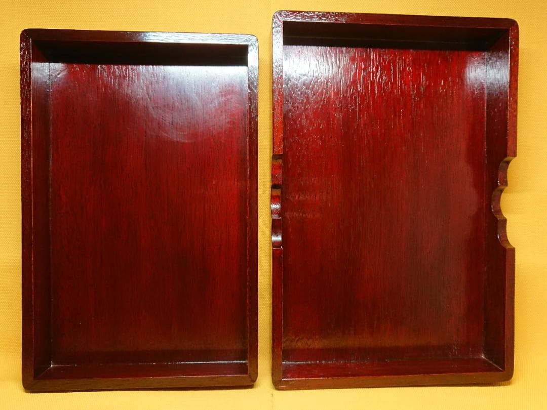 木彫　文箱　小物入れ　牡丹　木製　置物　インテリア　工芸品　美術品　A1466