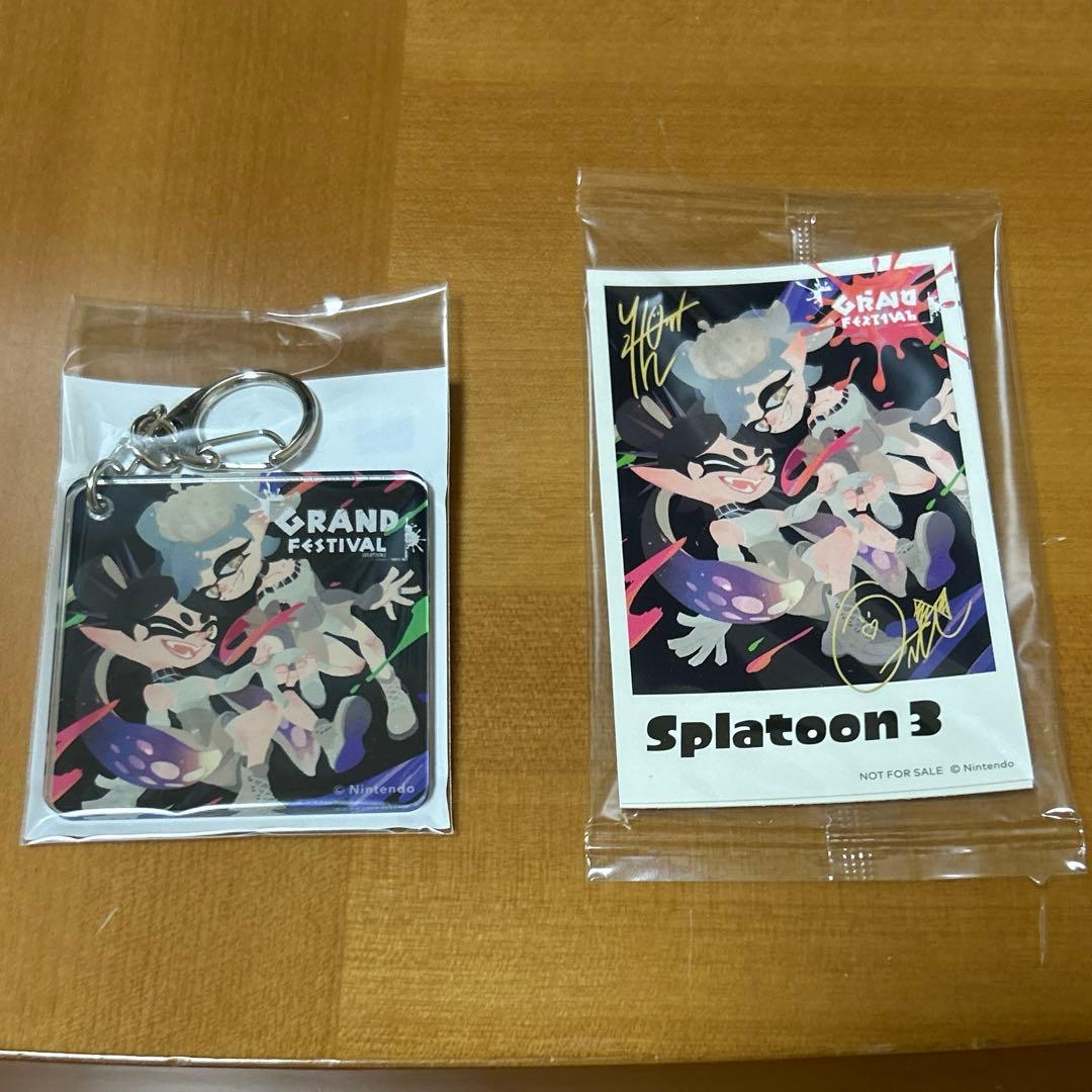 スプラトゥーン3 シオカラーズ アクリルキーホルダー&チェキブロマイド