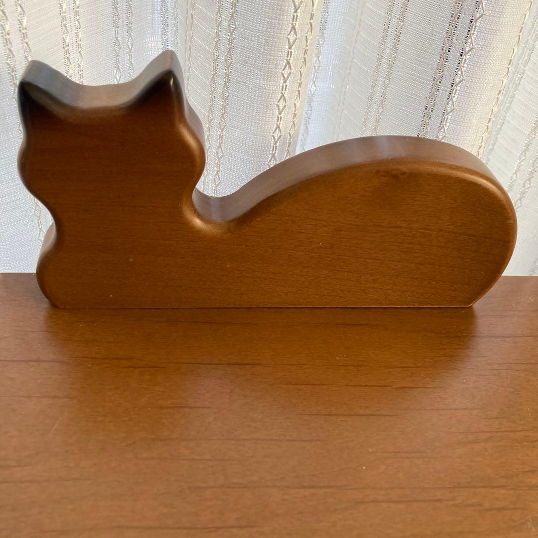 5段引き出し　電話台　チェスト　猫　木製　足跡