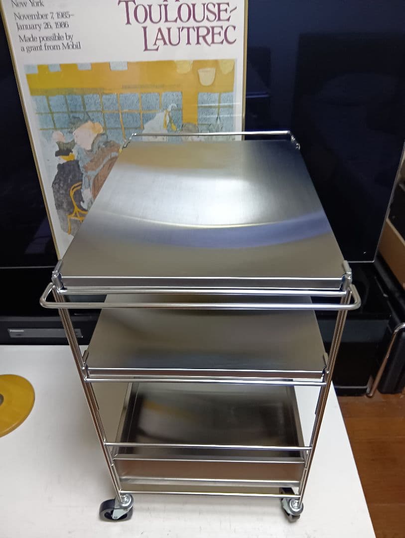 無印良品 ステンレスユニットシェルフワゴンセット キャスター付