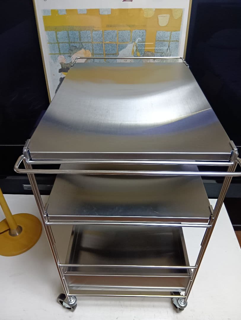 無印良品 ステンレスユニットシェルフワゴンセット キャスター付