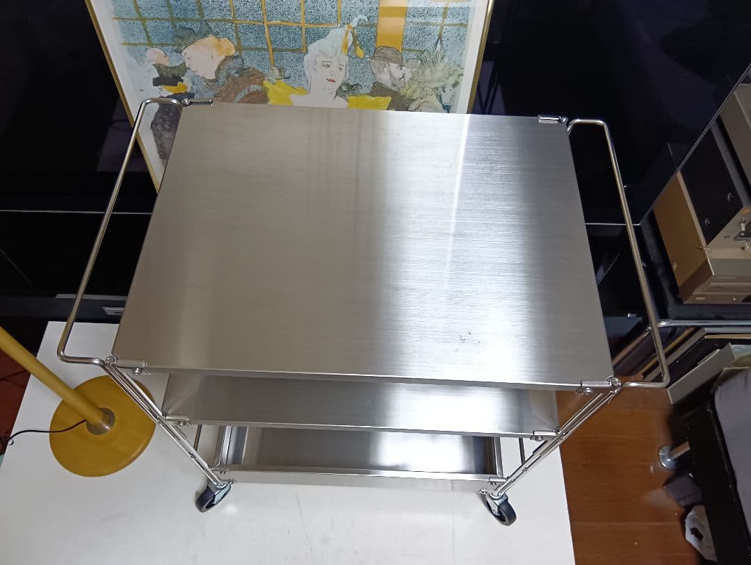 無印良品 ステンレスユニットシェルフワゴンセット キャスター付