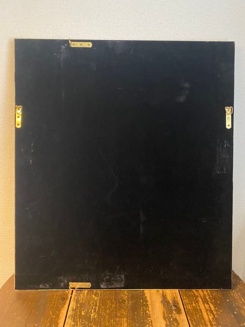 アンティーク　ミラー　鏡　壁掛け　レトロ　姿見　ヴィンテージ　ゴールド