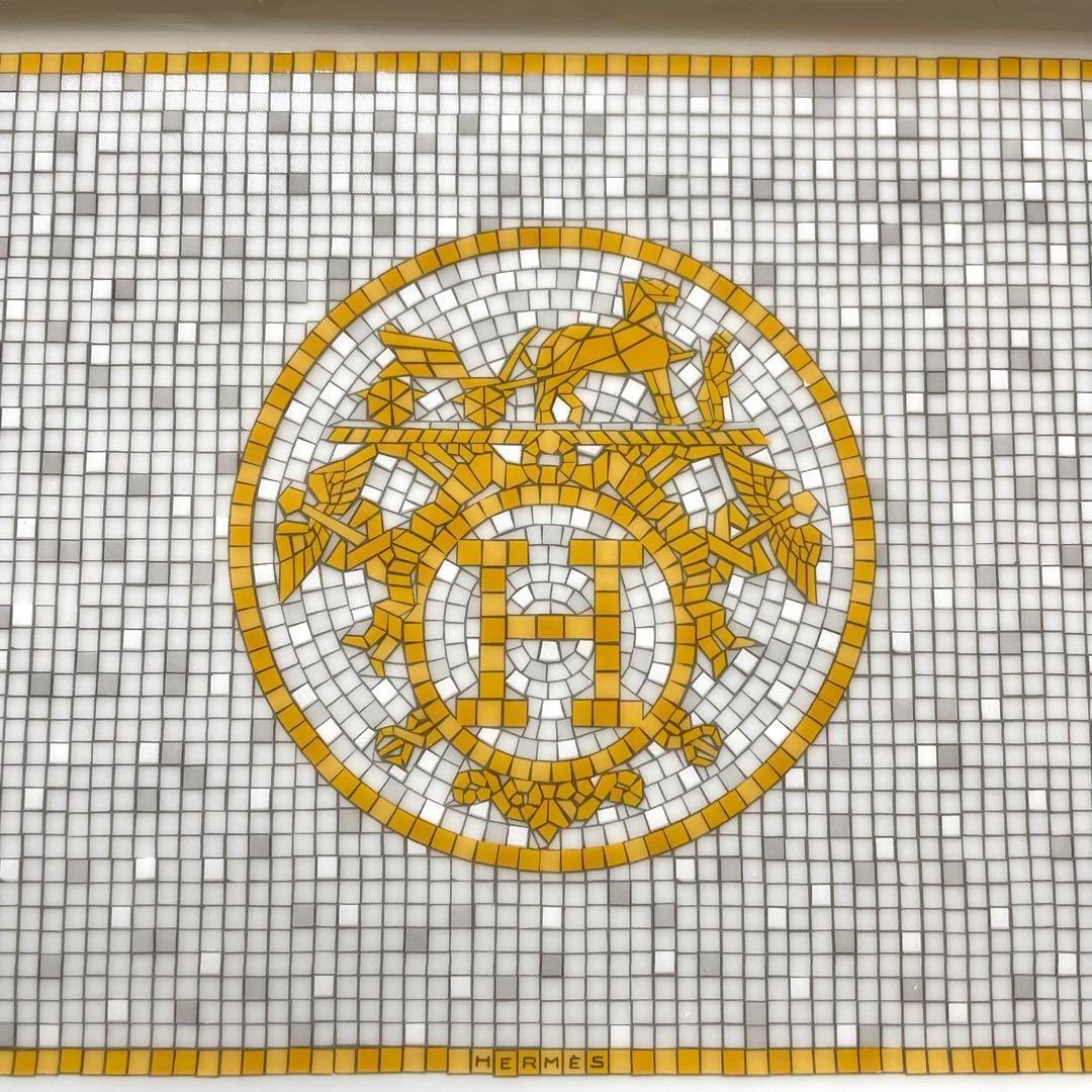 【新品　ギフト包装】エルメス　モザイク　ゴールド　長方形プレート　12×16