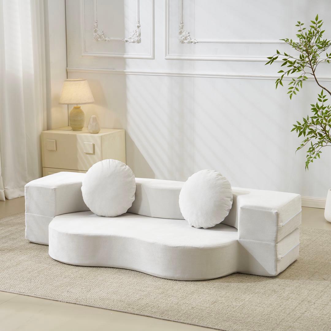 【新品】組立不要 ローソファベッド 軽量 こたつ用 1人暮らし