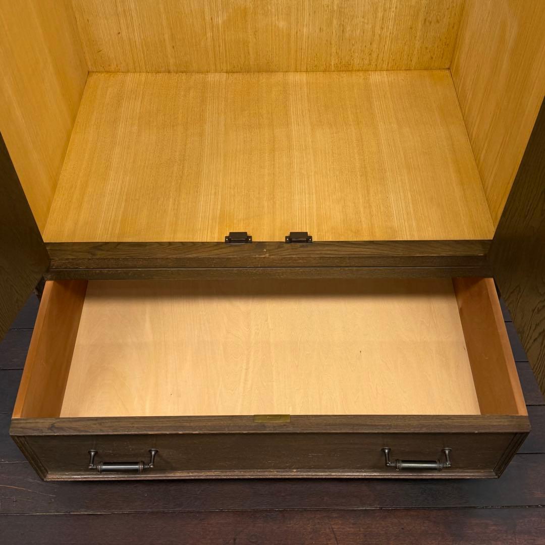 H21K84c 神戸洋家具 永田良介商店 ワードローブ 彫刻 クローゼット