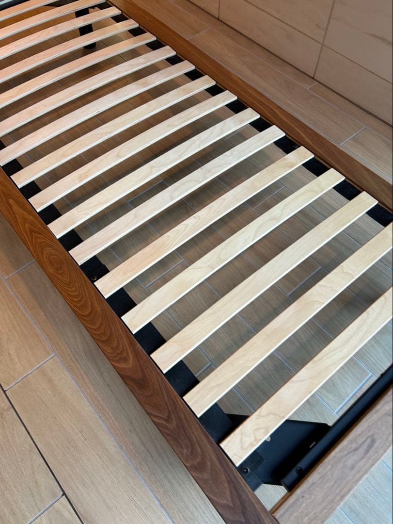 無印良品　木製すのこセミシングルベッドフレーム　ウォールナット