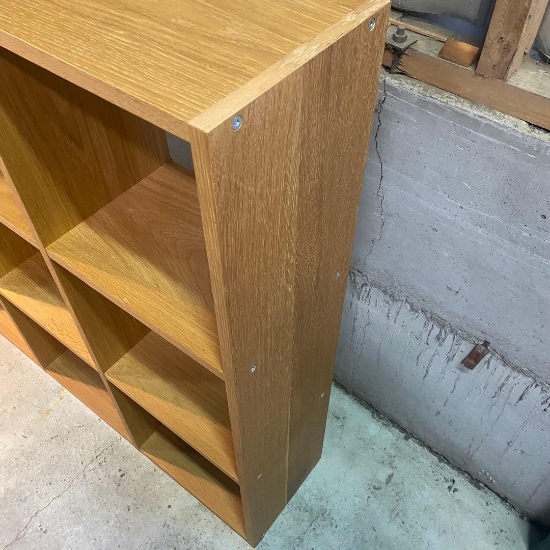 無印　スタッキングシェルフセット・３段×３列・オーク　3×3 オープンラック