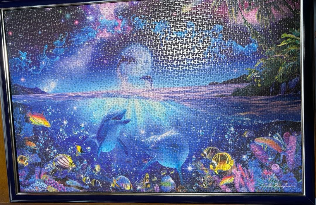 廃盤　ラッセン　光るパズル2016ピース　 星に願いを　ラッセン専用フレーム付き