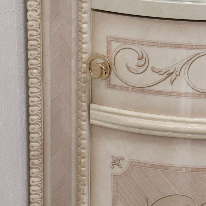 サルタレッリ ヴェルサイユ コーナーキャビネット アイボリー