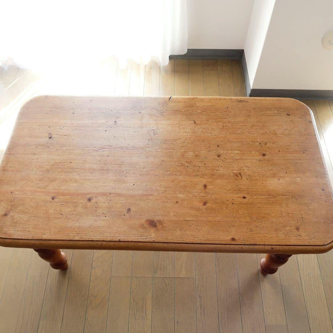 英国　アンティークパイン　ローテーブル　オールドパイン　たのメル便　送料込♡