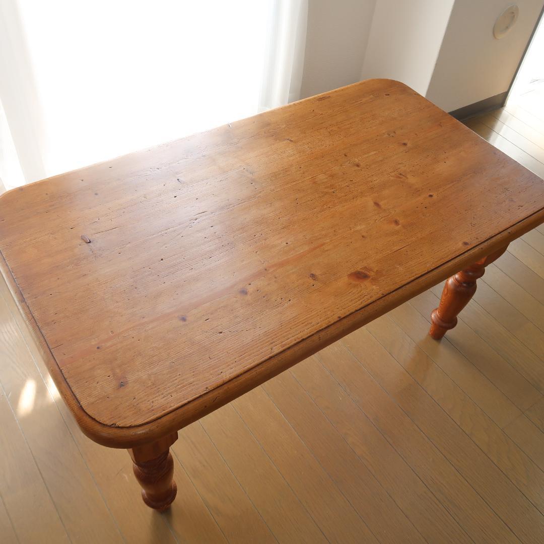 英国　アンティークパイン　ローテーブル　オールドパイン　たのメル便　送料込♡