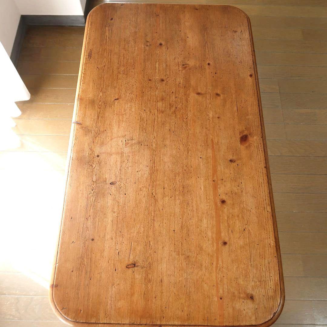 英国　アンティークパイン　ローテーブル　オールドパイン　たのメル便　送料込♡