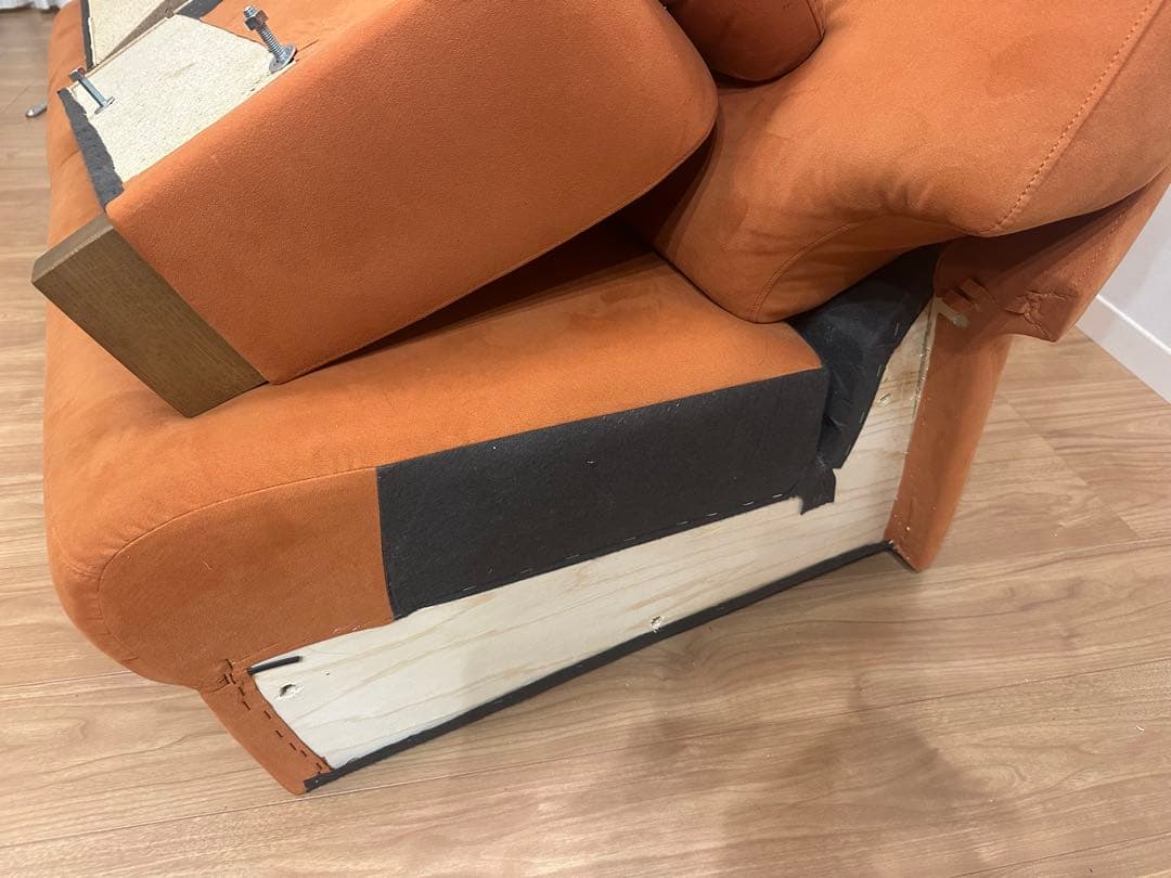 カリモク　2.5人掛ソファ　ハイバック