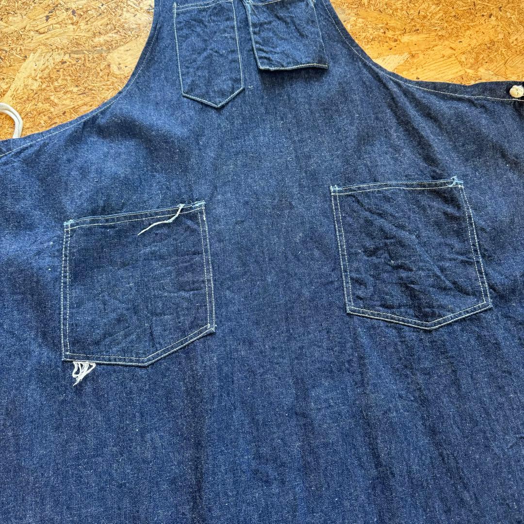 50s HERCULES ビンテージデニムエプロン　ヘラクレス　濃紺　ミミ付き