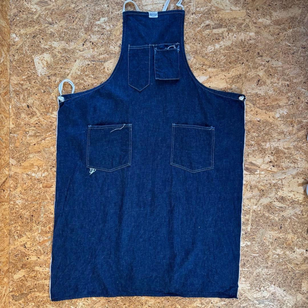 50s HERCULES ビンテージデニムエプロン　ヘラクレス　濃紺　ミミ付き