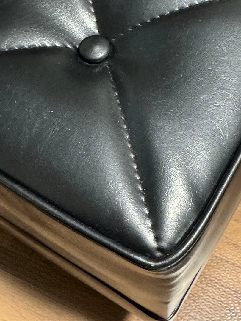 karimoku 合成皮革 オットマン 黒