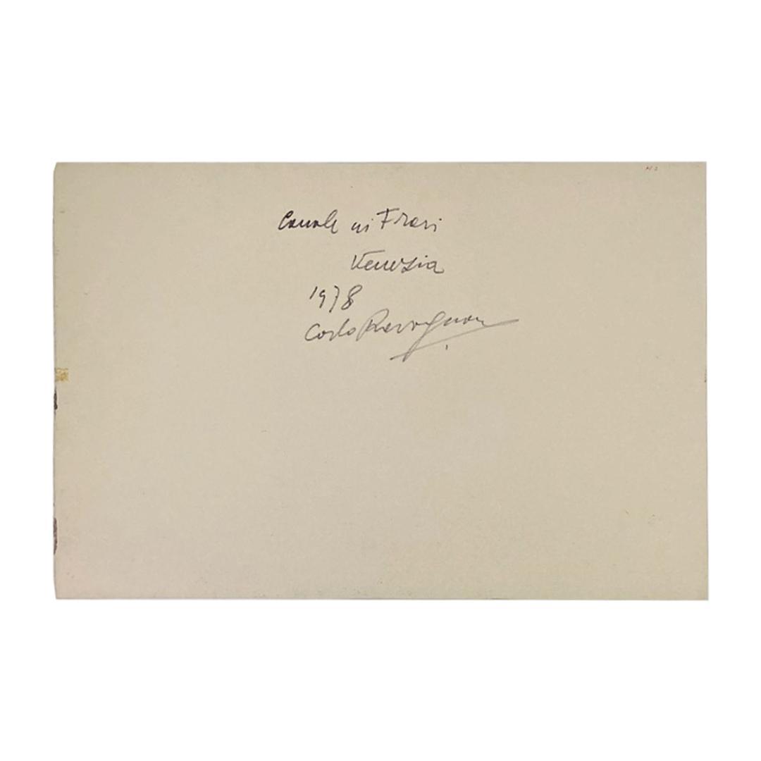 カルロ・ルヴァニャン｜べニス・フラーリ運河｜水彩画｜原画｜20世紀アンティーク品