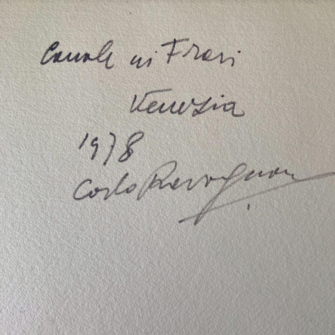 カルロ・ルヴァニャン｜べニス・フラーリ運河｜水彩画｜原画｜20世紀アンティーク品