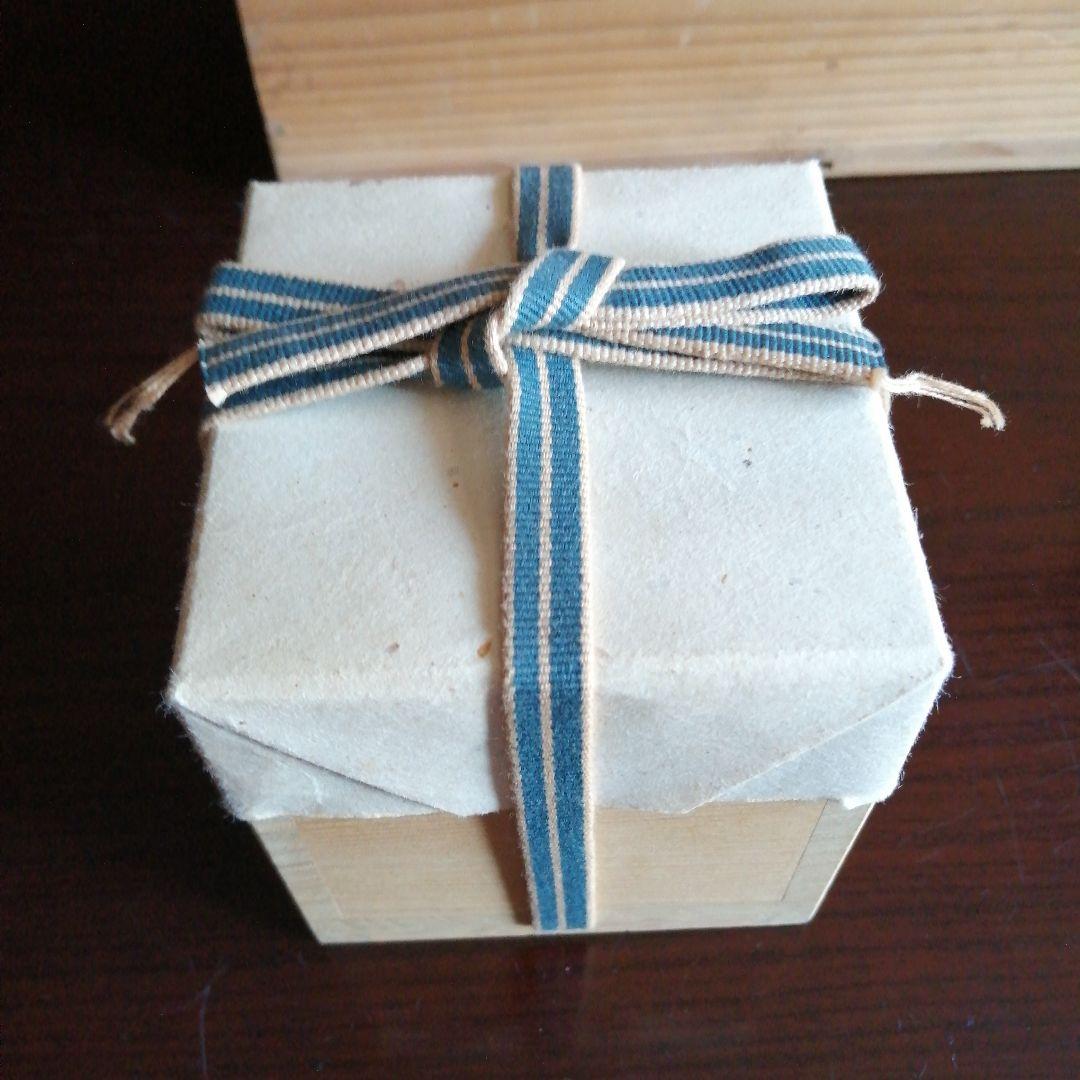 備前焼　川端文男　火襷へし切九角ぐい吞み　6.8cm