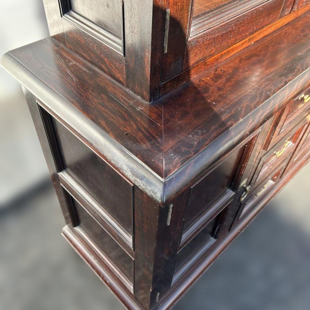 松本民芸家具　ミズメザクラ無垢材食器棚　　　キッチンボード/カップボード　送料込