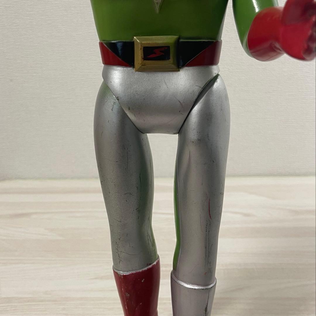 旧バンダイ ソフビ サンダーマスク フィギュア 東洋エージェンシー 面