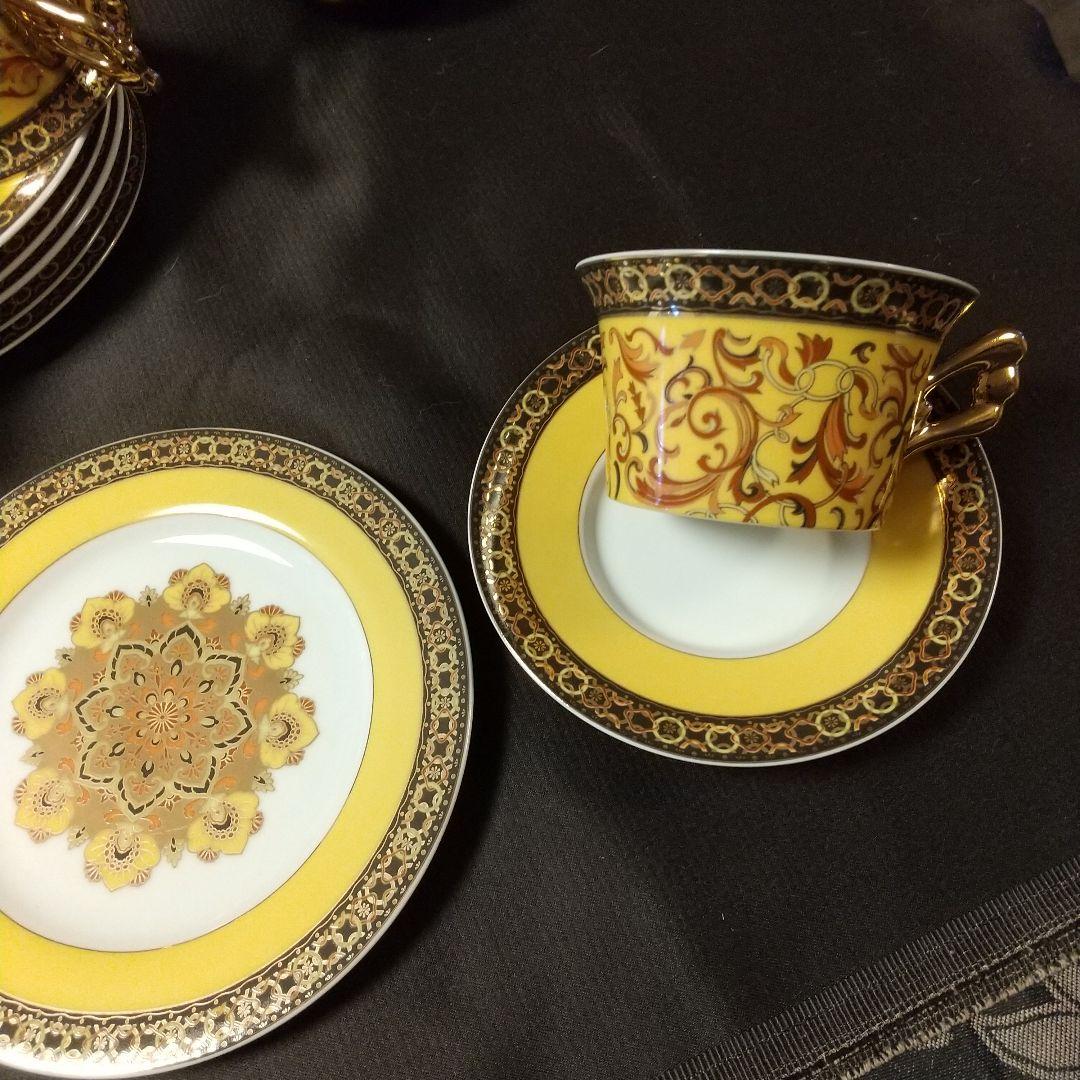 花柄デザイン ティーセット 6客