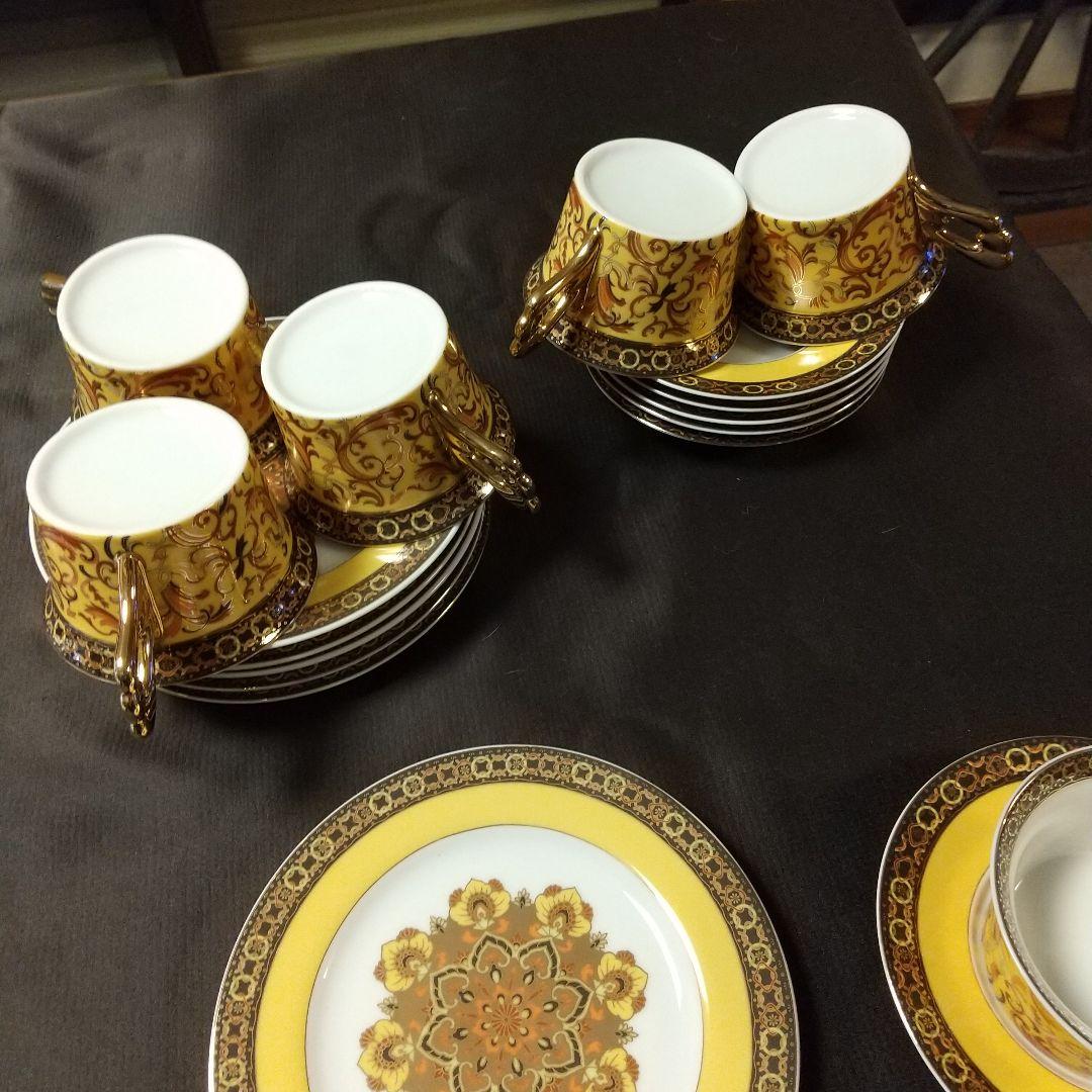 花柄デザイン ティーセット 6客