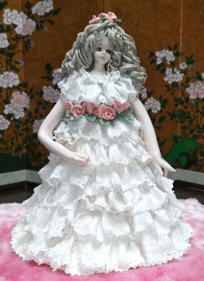 陶器人形 置物 ロマンドール ハンドメイド レースドール - メルカリ