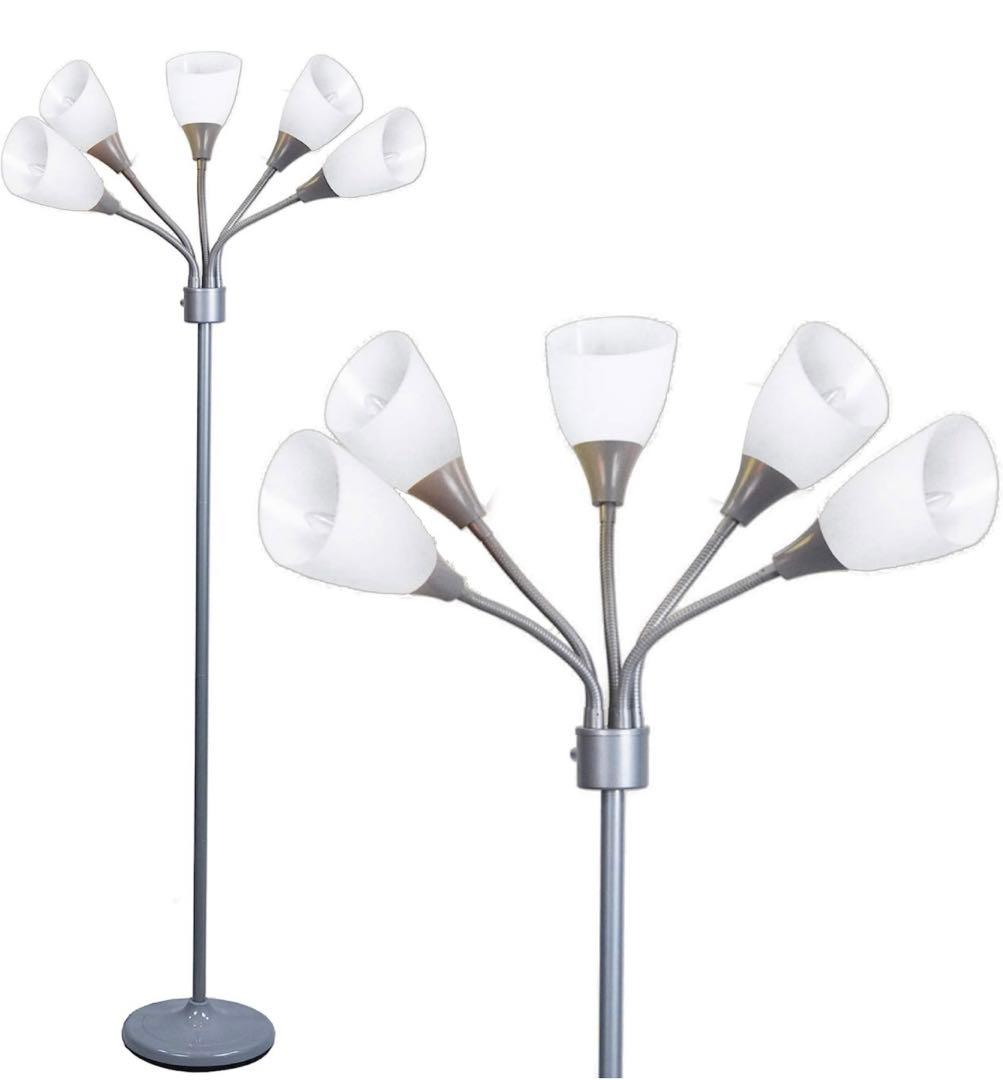 メデューサ シルバー フロアランプ アクリルシェードつき ホワイト