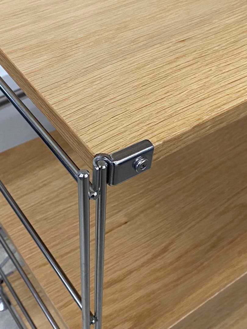 MUJI 無印良品 ステンレスユニットシェルフ オーク材 ワイド 小 札幌