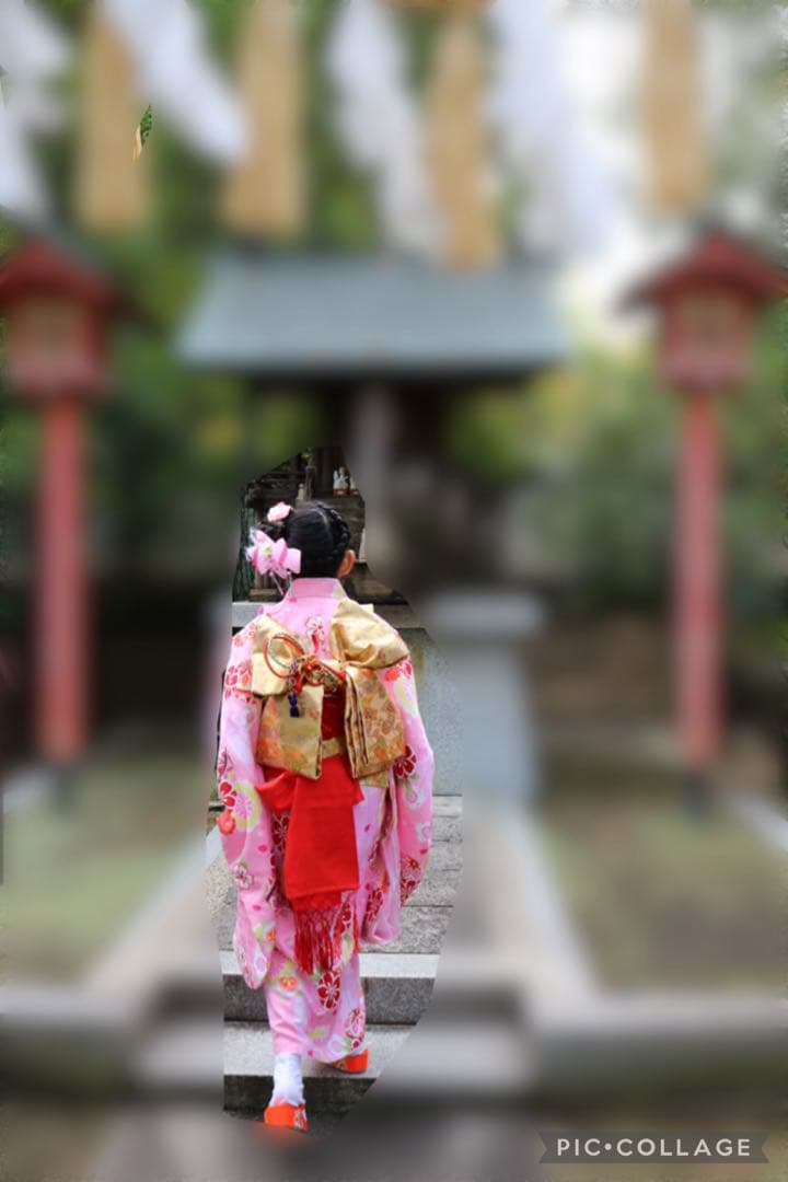 【美品】七五三 7歳女の子着物12点セット 赤金