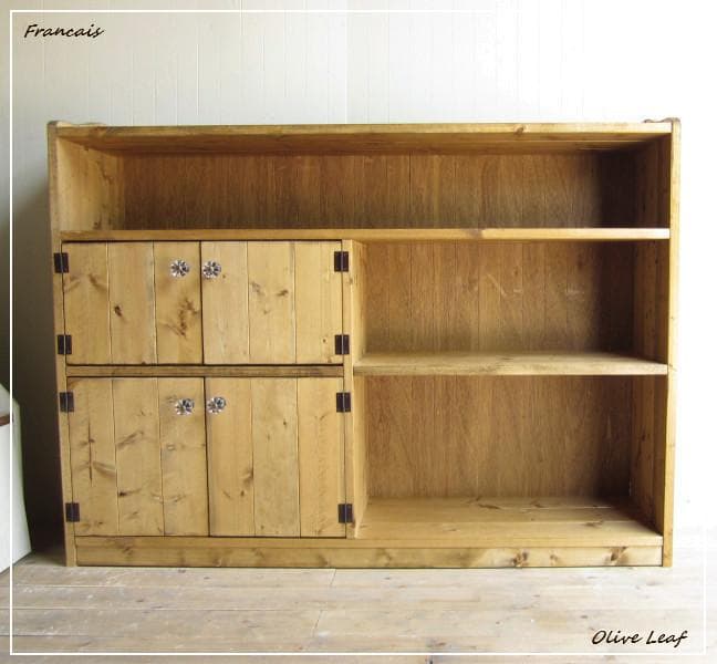 サイズ、デザインオーダー可●超ワイドキャビネット●ナチュラルブラウン無垢受注製作